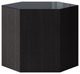 Centre 14" Occasional Table, Asphalt Glass and Gray Oak