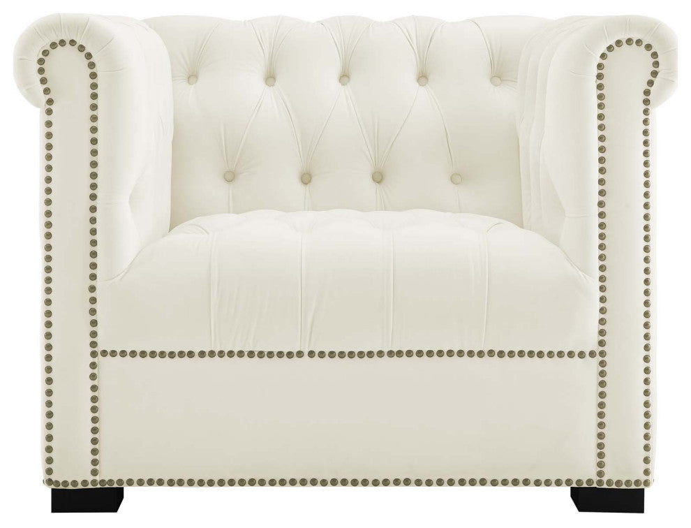 Ivory Heritage Performance Velvet Armchair