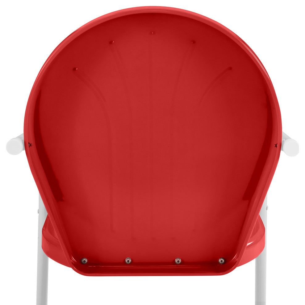 Griffith 3-Piece Outdoor Bistro Set, Bright Red Gloss