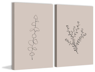 Seamless Leaves Diptych, 2-Piece Set, 8x12 Panels
