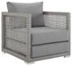 Gray Gray Aura 6 Piece Outdoor Patio Wicker Rattan Set