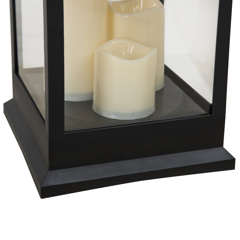 Sunjoy Classic Black 20" Outdoor Battery Powered Lantern
