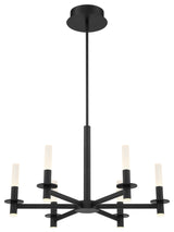 Transitional Chandelier, Matte Black