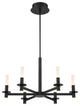 Transitional Chandelier, Matte Black