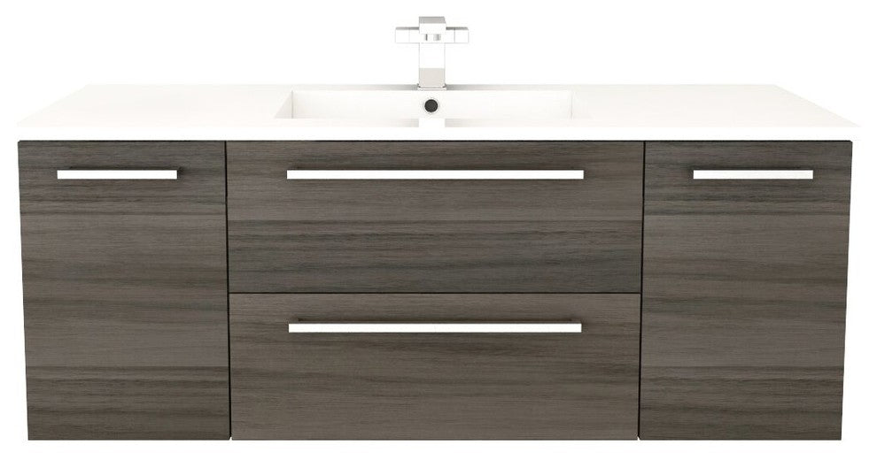 Silhouette Zambukka Wall-Mounted Vanity, 48"