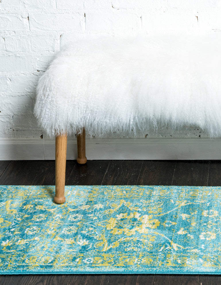 Unique Loom Blue Imperial Ottoman 2' 0 x 6' 0 Runner Rug