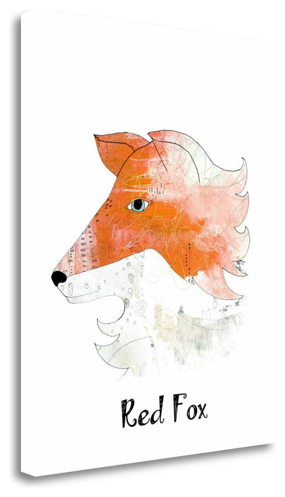 "Red Fox" By Sarah Ogren, Giclee Print on Gallery Wrap Canvas, Ready to Hang