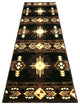 Mohave Collection Traditional Southwestern Style Area Rug, Black, 2' X 7'