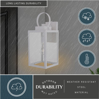 Medinah 7"W Outdoor Wall Light Textured White