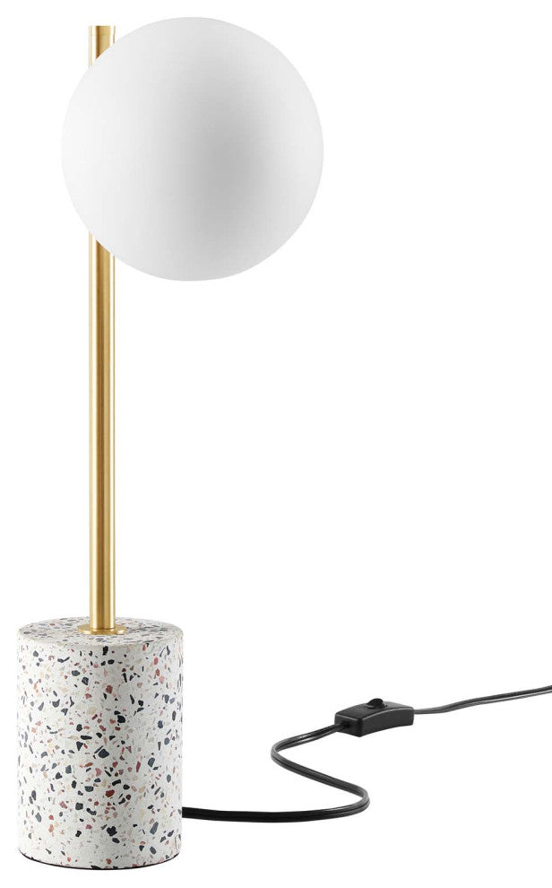 Logic Terrazzo Table Lamp, White