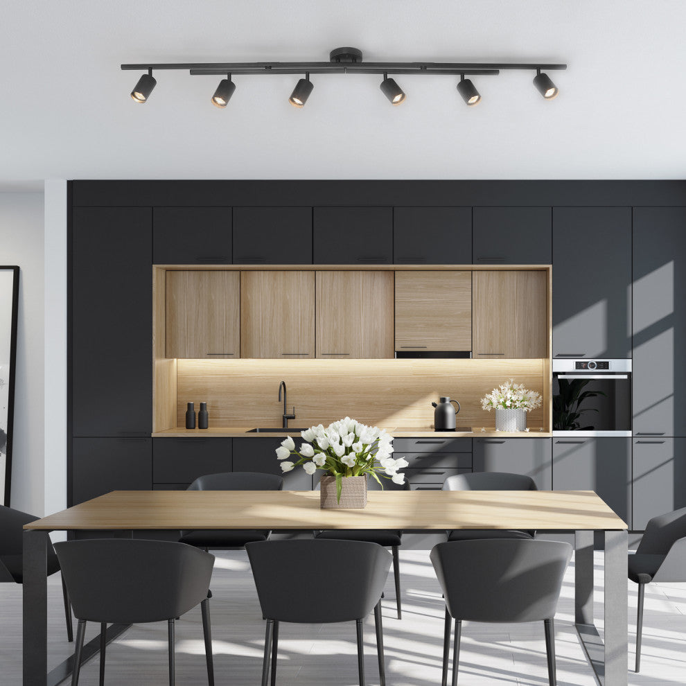 Waylon 6-Light Matte Black Track Lighting