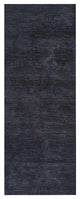 Hand Knotted Loom Silk Mix Area Rug Solid Charcoal