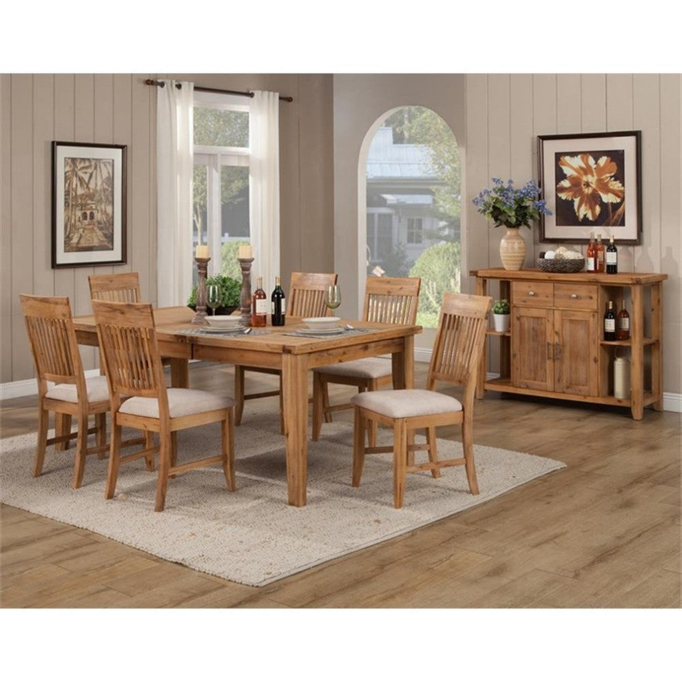 Alpine Furniture Aspen Wood Dining Server in Antique Natural (Brown)