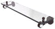 Pacific Grove 16" Glass Shelf with Groovy Accents, Antique Bronze
