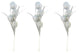3 Pieces 39" Glitter Sword Grass Christmas Spray, Silver