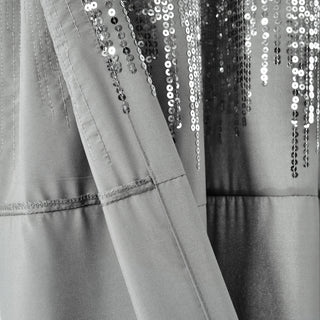 Shimmer Sequins Window Panel Set, Dark Gray/Black, 84"x42"