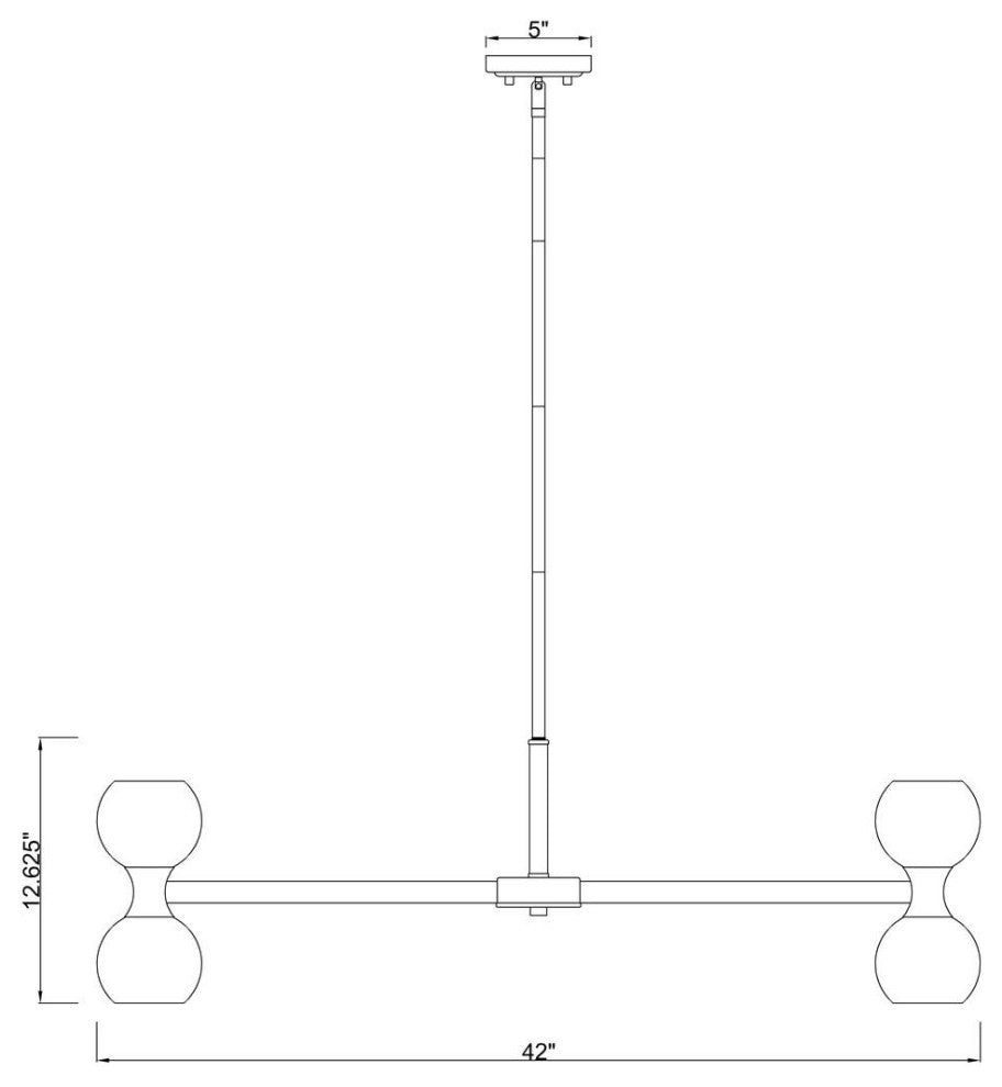 Z-LITE 20-Light Chandelier, Matte Black