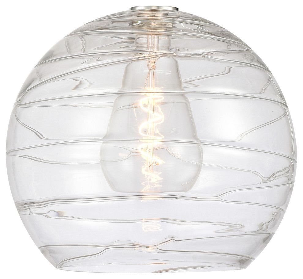 Innovations 616-1F-PC-G1213-14 1 Light Semi-Flush Mount, Polished Chrome