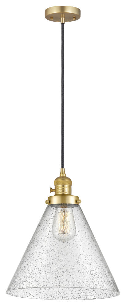 Innovations 201CSW-SG-G44-L Cone 1 Light Mini Pendant, Switch, Satin Gold
