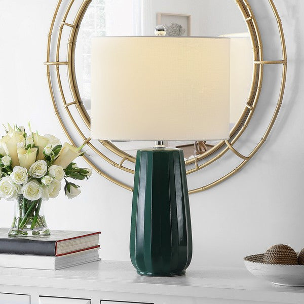 Safavieh Yani Table Lamp Dark Green