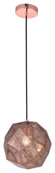 Elegant Lighting Kronos Collection Pendant, Copper