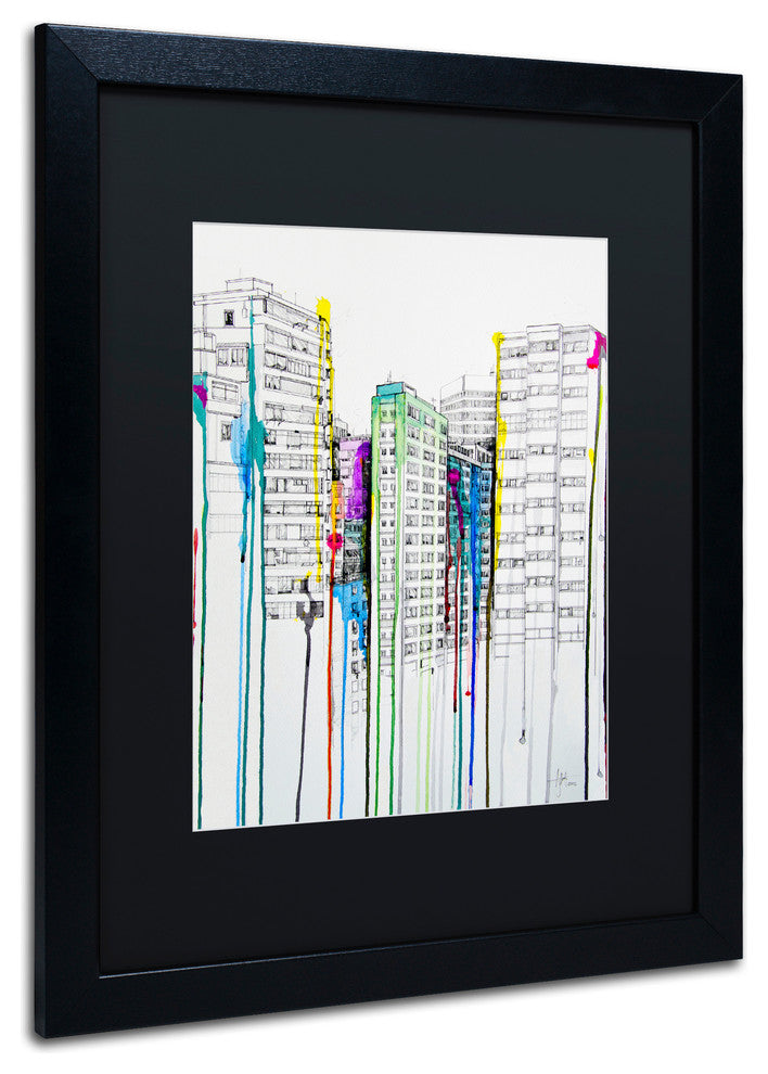 Marc Allante 'Hold Your Breath' Art, Black Frame, Black Mat, 20x16