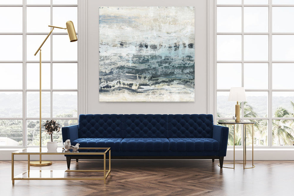 "Black Waves" Fine Art Giant Canvas Print, 72"x72"