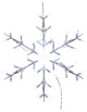 Vickerman 35 Light LED Snowflake Window Decor 16, 16", White