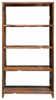Rustic Raw Old Wood Open Shelf Brown Bookcase Display Cabinet Hcs6932