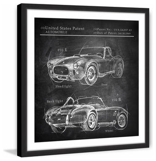 "1965 Shelby Cobra" Framed Painting Print, 32"x32"
