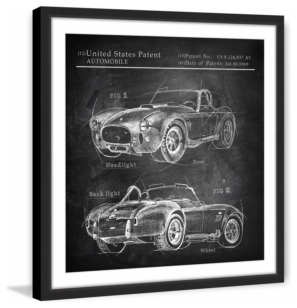 "1965 Shelby Cobra" Framed Painting Print, 32"x32"