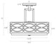 Kira Home Sienna 15" Ceiling Light, White Fabric Shade, Glass Diffuser