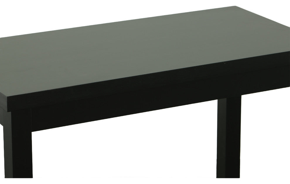 Waverly Thick Top Bar Table, Antique Black