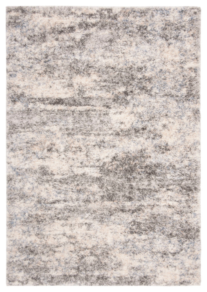 Safavieh Berber Shag Collection BER219 Rug, Grey/Cream, 5'3"x7'6"
