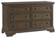 Olivia 6-Drawer Wood Dresser, Rosewood