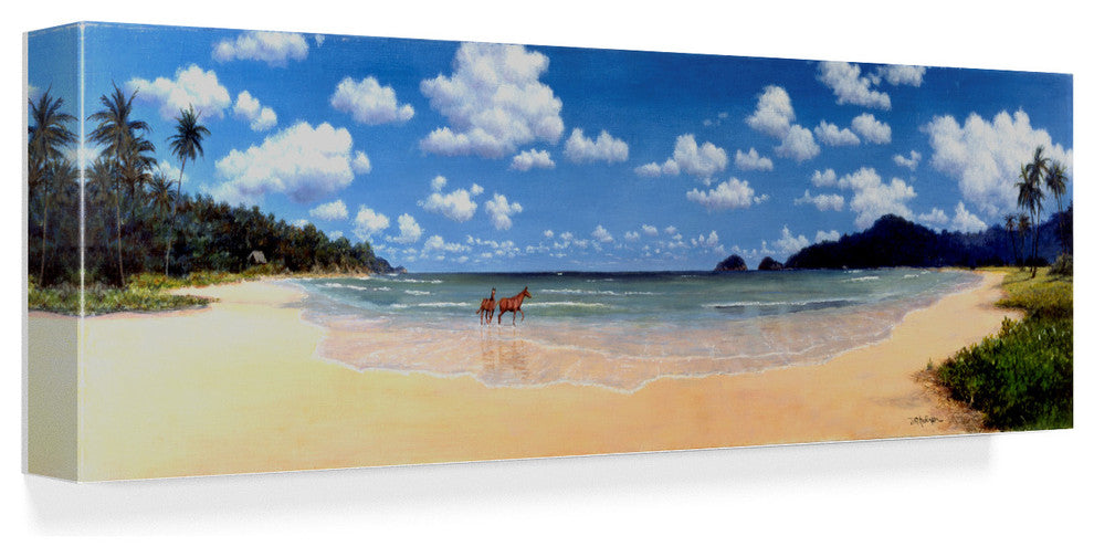 Bill Makinson 'Wild And Free Horses' Canvas Art, 24"x8"