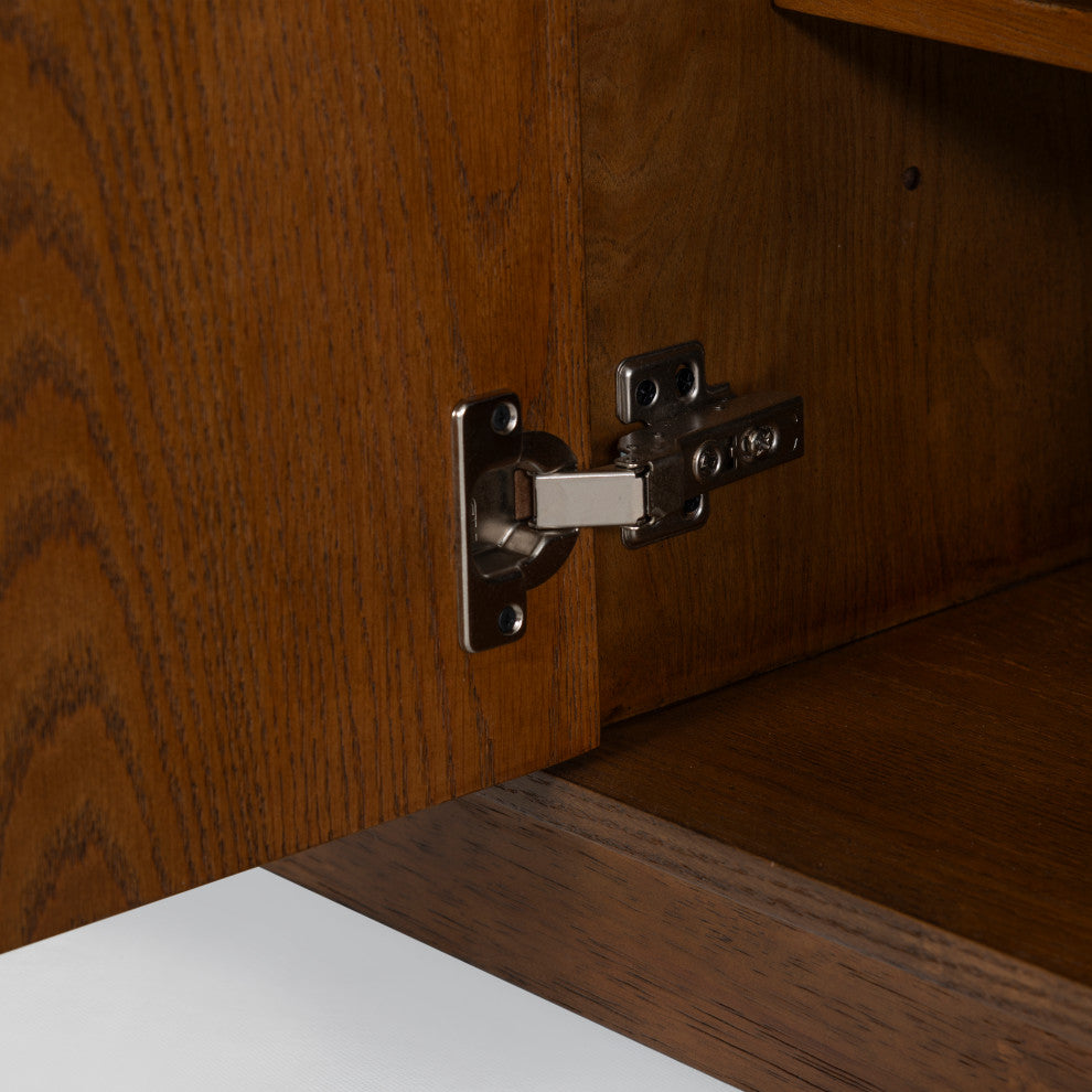 Safavieh Couture Gabrietta Wood Tv Stand, Medium Oak/Black