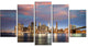 "Manhattan at Nighttime" Canvas Print, 5 Panels