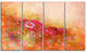 Beautiful Little Flowers in Spring, Floral Canvas Artwork, 48"x28", 4 Panels