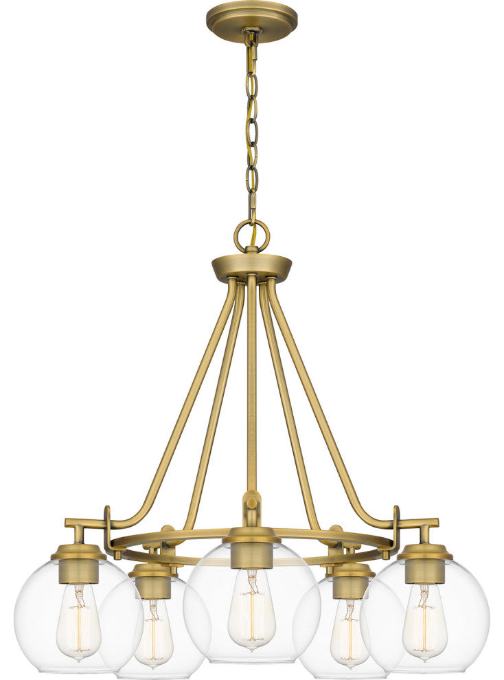 Quoizel CLD5025AB 5-Light Chandelier, Celadon