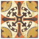 Orange Moroccan Tile 24x24 Canvas Wall Art