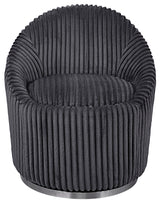 Uttermost Crue Gray Fabric Swivel Chair