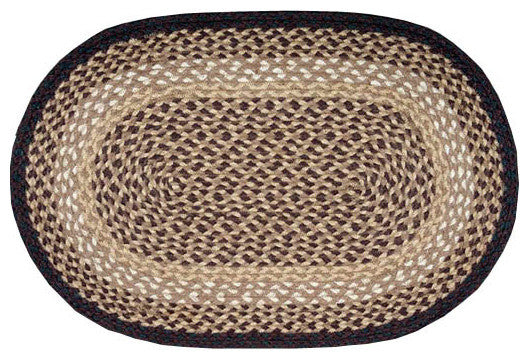 Chocolate Braided Rug, 96"x132"