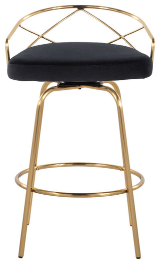 Charlotte Glam 26" Fixed-Height Counter Stool, Set of 2