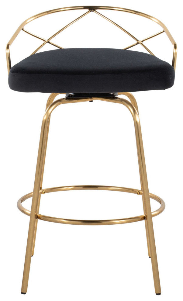 Charlotte Glam 26" Fixed-Height Counter Stool, Set of 2