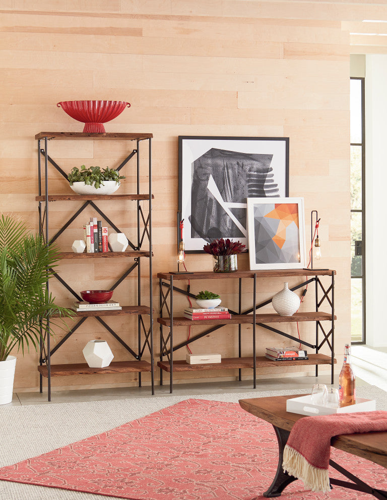 Blayne 78-Inch Tall Live Edge Bookshelf
