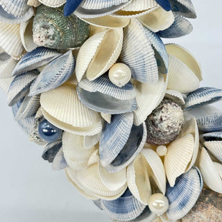 Nautical Seashell Wreath, Dark Blue