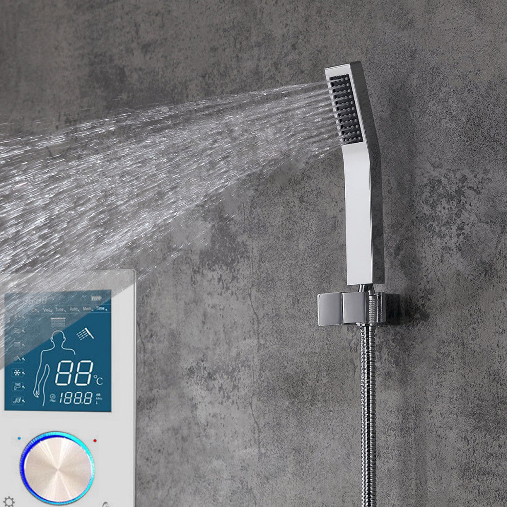 Celing Mounted Fontana Flavia Digital Color Changing LED Rainfall Shower Set