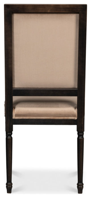 Square Back Dining Chairs Set of 2 Nero Toffee