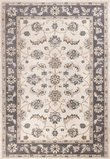 Avalon 5612 Ivory and Gray Mahal Rug, 2'x7'7" Runner
